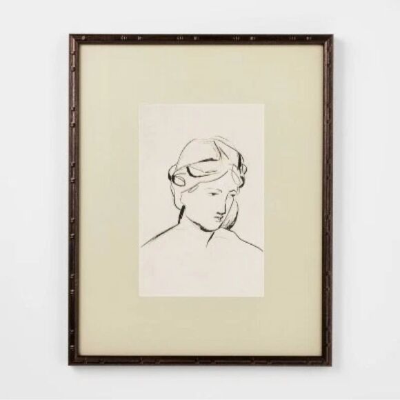 Studio McGee 16x20 Line Drawn Portrait Framed Wall Art - Target NEW RARE - Picture 2 of 6